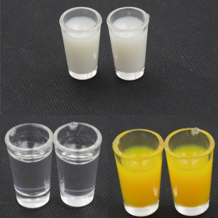 3 pares 1:12 accesorios para casa de muñecas en miniatura modelo de Mini taza de plástico, Juice Cup