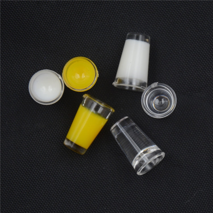 3 pares 1:12 accesorios para casa de muñecas en miniatura modelo de Mini taza de plástico, Juice Cup