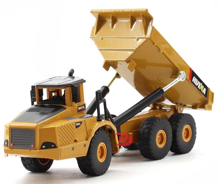 Modelo de camión volquete articulado de aleación, adornos de coche de juguete de aleación para niños, Articulated Dump Truck