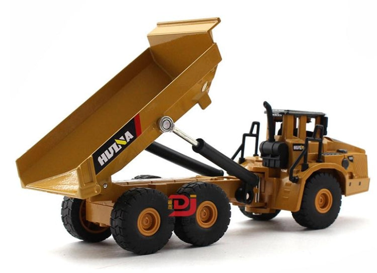 Modelo de camión volquete articulado de aleación, adornos de coche de juguete de aleación para niños, Articulated Dump Truck