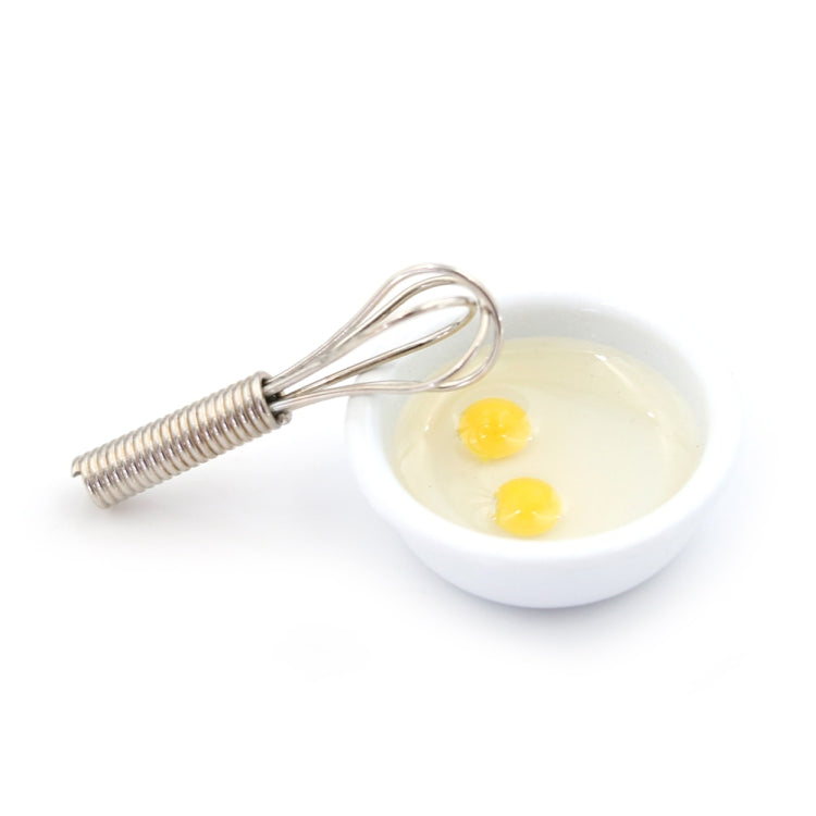 Juego de comida en miniatura, modelo de escena, accesorios para casa de muñecas, Mini juego Manual de batidor de huevos, Manual Egg Beater Set