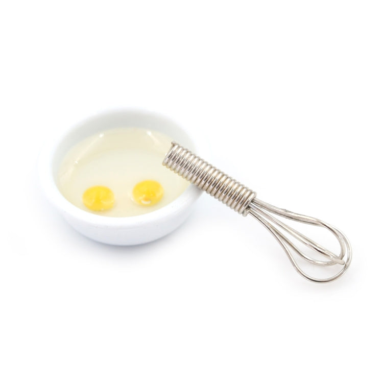 Juego de comida en miniatura, modelo de escena, accesorios para casa de muñecas, Mini juego Manual de batidor de huevos, Manual Egg Beater Set