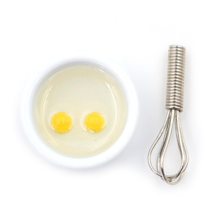Juego de comida en miniatura, modelo de escena, accesorios para casa de muñecas, Mini juego Manual de batidor de huevos, Manual Egg Beater Set
