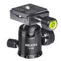 BEXIN Rotación de 360 grados Aleación de aluminio Trípode Cabeza de bola de 30 mm con placa de liberación rápida, 360 Degree Rotation