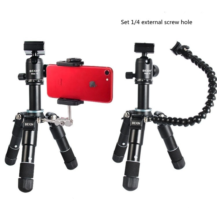 BEXIN Mate 10 cámara de teléfono móvil escritorio aleación de aluminio trípode montaje transmisión en vivo Selfie Stick trípode, BEXIN Mate 10