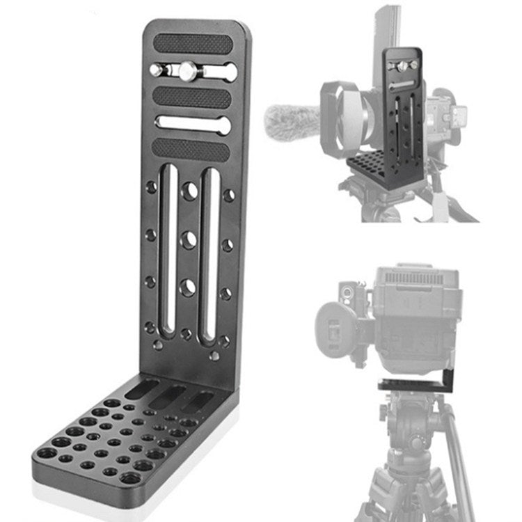 BXIN L130C Universal en forma de L Vertical Clapper SLR trípode hidráulico Pan/tilt placa de liberación rápida adecuada para estabilizador de sombra, BEXIN L130C