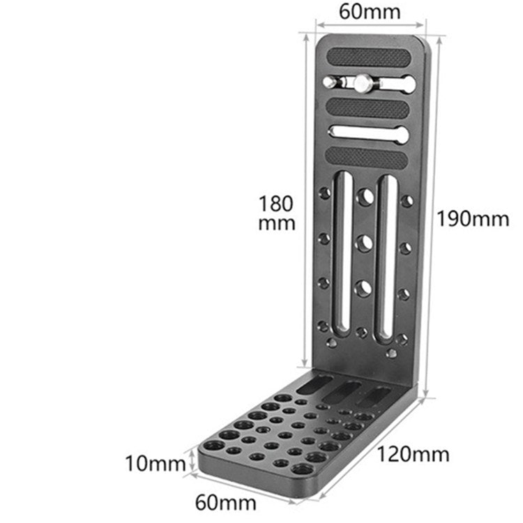 BXIN L130C Universal en forma de L Vertical Clapper SLR trípode hidráulico Pan/tilt placa de liberación rápida adecuada para estabilizador de sombra, BEXIN L130C