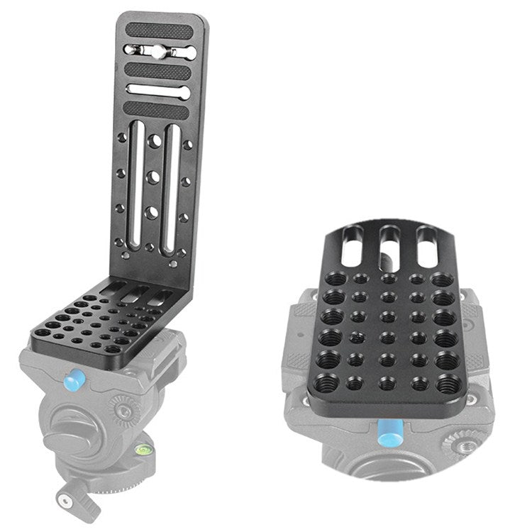BXIN L130C Universal en forma de L Vertical Clapper SLR trípode hidráulico Pan/tilt placa de liberación rápida adecuada para estabilizador de sombra, BEXIN L130C