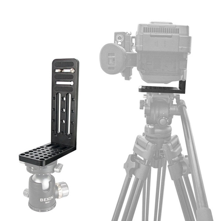 BXIN L130C Universal en forma de L Vertical Clapper SLR trípode hidráulico Pan/tilt placa de liberación rápida adecuada para estabilizador de sombra, BEXIN L130C