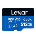 Lexar 633x 512GB Tarjeta de memoria flash de alta velocidad Cámara deportiva Teléfono móvil TF Grabadora de conducción de automóviles Tarjeta de memoria, 512GB