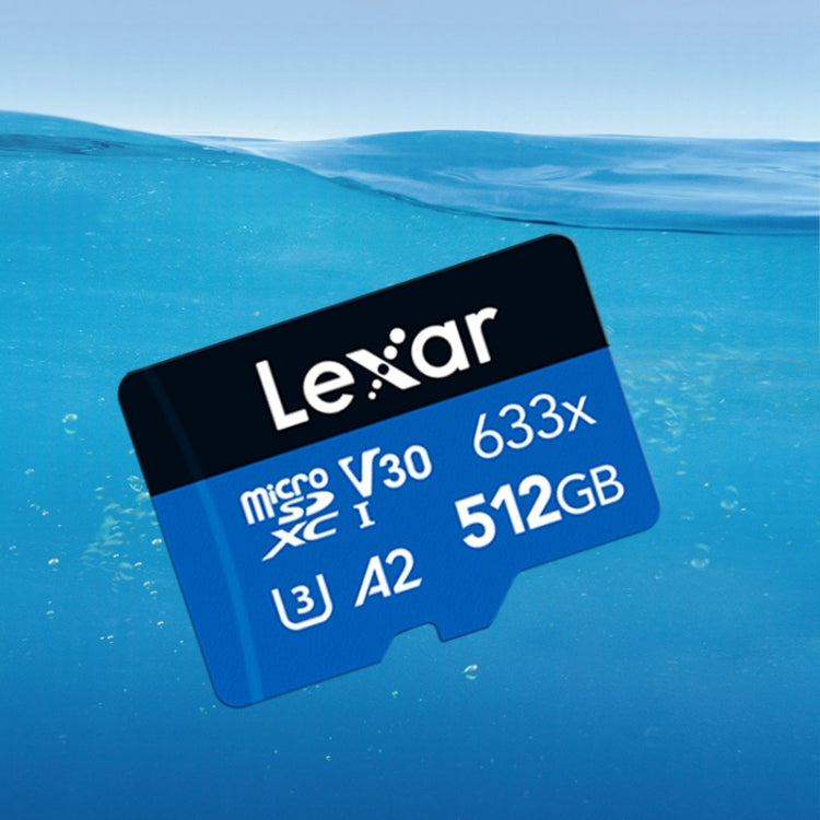 Lexar 633x 512GB Tarjeta de memoria flash de alta velocidad Cámara deportiva Teléfono móvil TF Grabadora de conducción de automóviles Tarjeta de memoria, 512GB