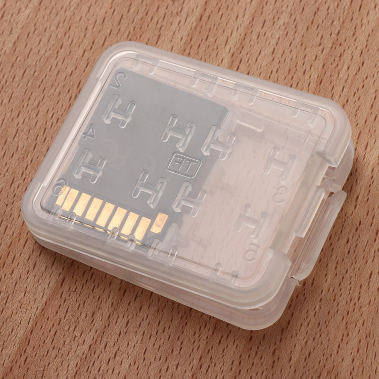 Caja de tarjetas de almacenamiento multifuncional mini transparente de 10 piezas