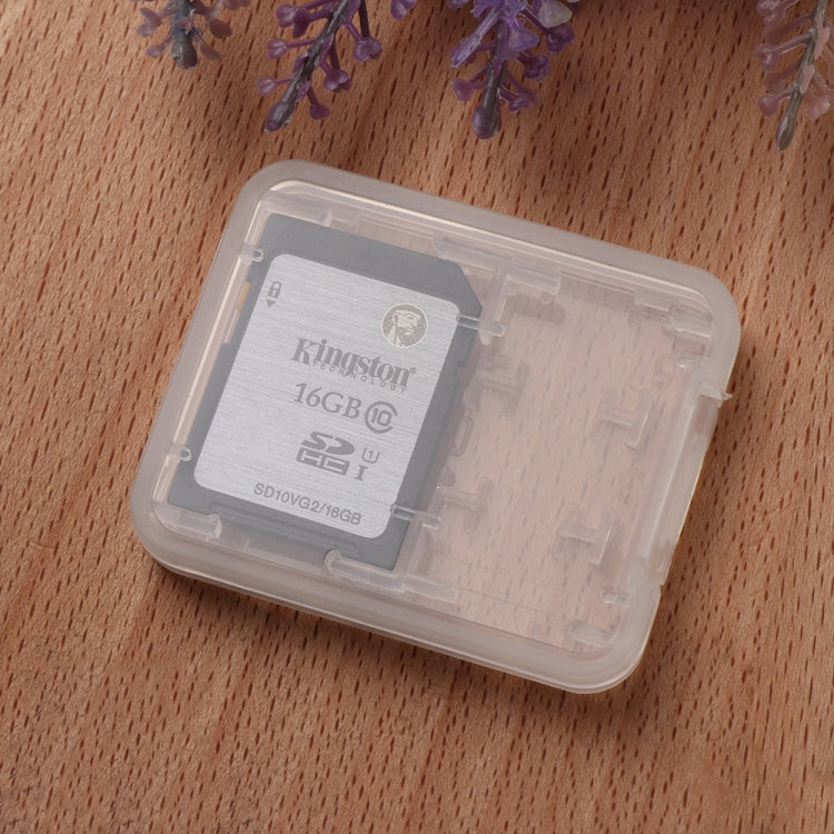 Caja de tarjetas de almacenamiento multifuncional mini transparente de 10 piezas