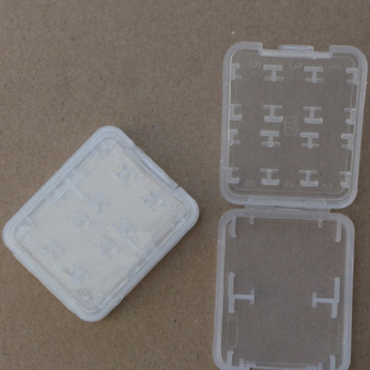 Caja de tarjetas de almacenamiento multifuncional mini transparente de 10 piezas