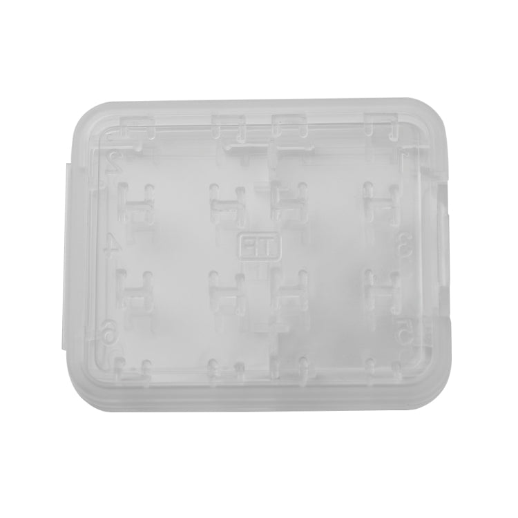 Caja de tarjetas de almacenamiento multifuncional mini transparente de 10 piezas