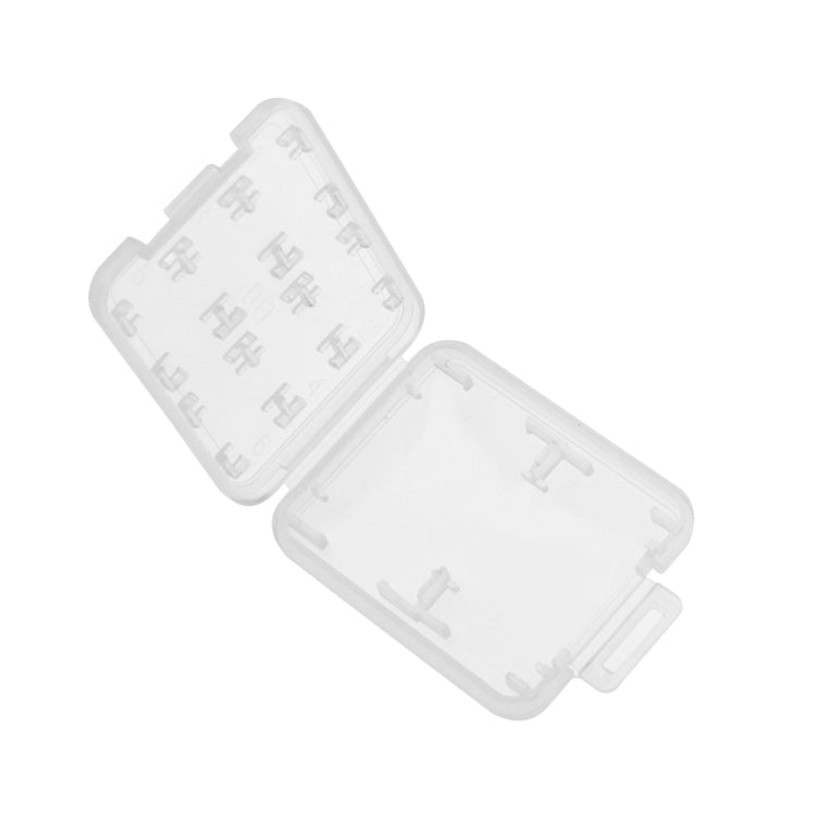 Caja de tarjetas de almacenamiento multifuncional mini transparente de 10 piezas