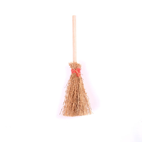 2 uds casa de muñecas en miniatura cocina Patio accesorios escoba de madera juguetes educativos para niños, Wooden Broom