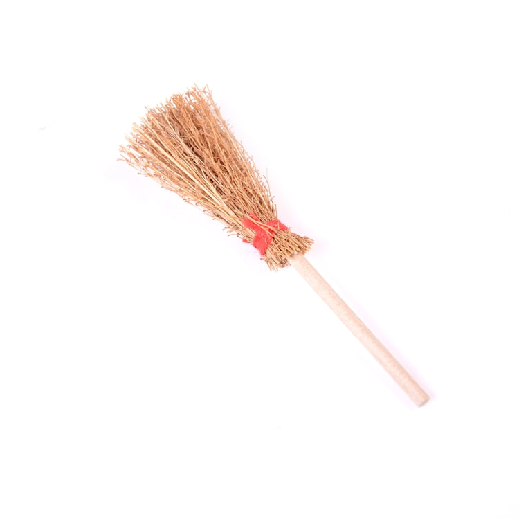 2 uds casa de muñecas en miniatura cocina Patio accesorios escoba de madera juguetes educativos para niños, Wooden Broom