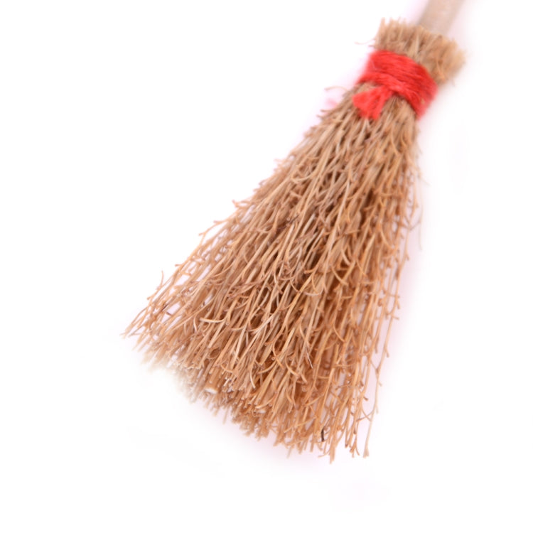 2 uds casa de muñecas en miniatura cocina Patio accesorios escoba de madera juguetes educativos para niños, Wooden Broom