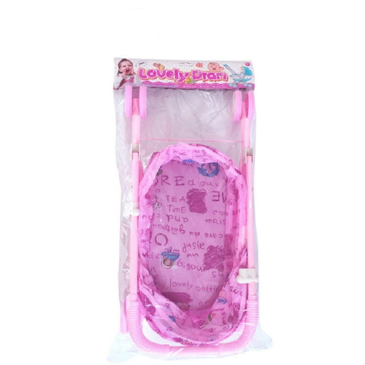 Casa de muñecas para niños Juguetes Cochecito de hierro con dosel plegado, Iron Stroller