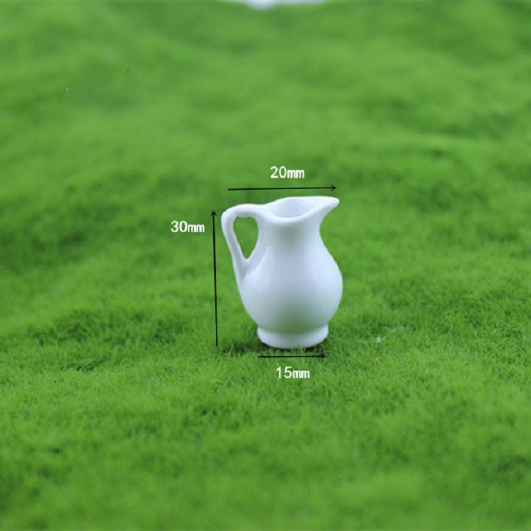 Mini accesorios para casa de muñecas, 3 uds., jarrón de cerámica, Ceramic Vase