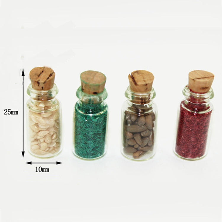 4 PCS / Set Casa de muñecas Accesorios de cocina Botella de comida de vidrio en miniatura, Glass Food Bottle