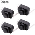 20 PCS YT-1208-YD Interruptor de botón de linterna LED, Bent Feet, Straight Feet