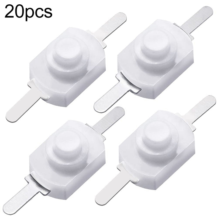 20 PCS YT-1208-YD Interruptor de botón de linterna LED, Bent Feet, Straight Feet