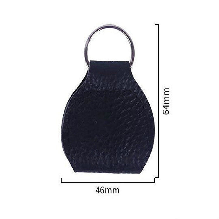 Bolsa de almacenamiento para púas de guitarra de cuero genuino de 10 piezas con llavero, Apricot, Black, Brown, Blue, Claret