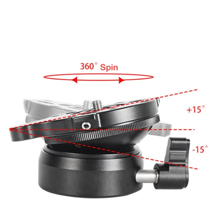 BENXIN DY-60N Base de ajuste Horizontal Universal cámara panorámica Pan-tilt SLR mesa de ajuste Base hemisférica, DY-60N 1/4 inch