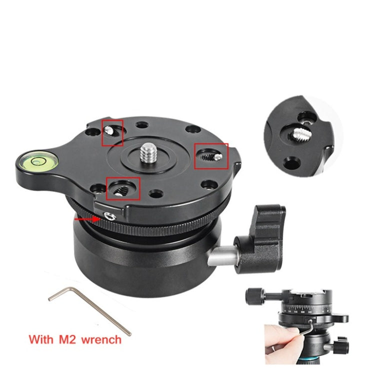 BENXIN DY-60N Base de ajuste Horizontal Universal cámara panorámica Pan-tilt SLR mesa de ajuste Base hemisférica, DY-60N 1/4 inch