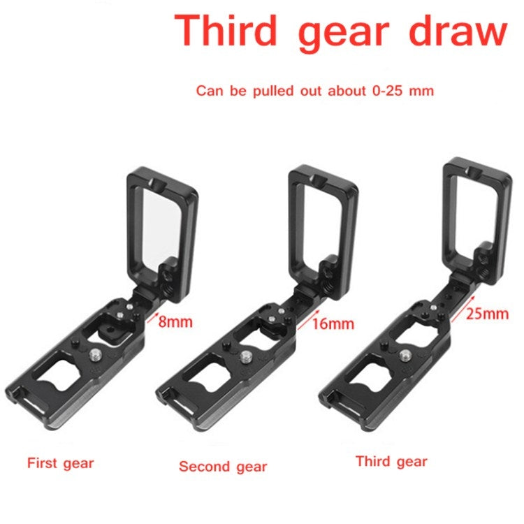 BEXIN para Nikon Z7 / Z6 Push-Pull Tipo Aleación de aluminio Disparo vertical Soporte de placa L de liberación rápida Soporte de base, BEXIN for Nikon Z7