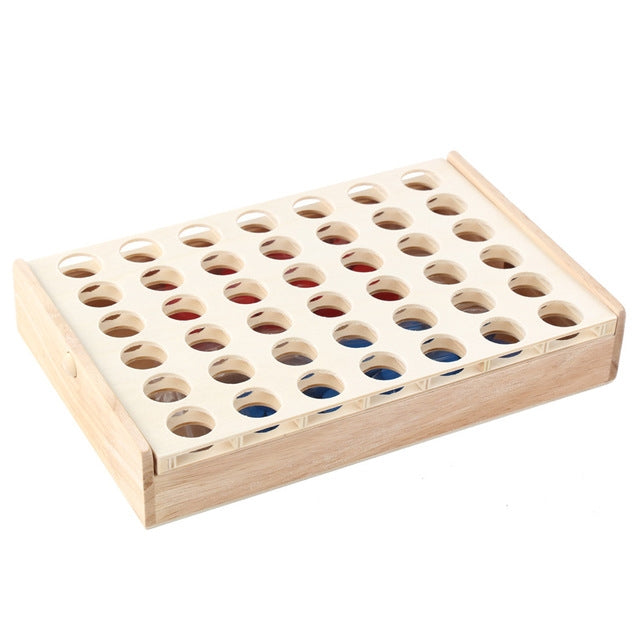 Tablero de enlace vertical de juguetes educativos para niños internacionales de madera Damas, Vertical Link Board Checkersers