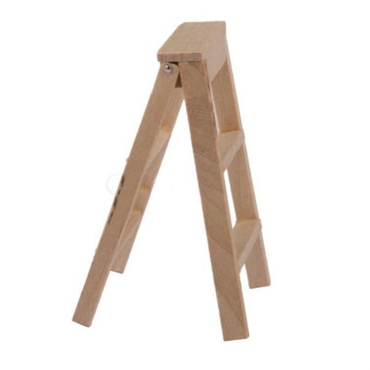 3 PCS 1:12 Casa de juguete Muebles en miniatura Escalera de madera, Wooden Ladder
