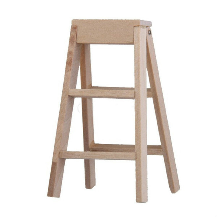 3 PCS 1:12 Casa de juguete Muebles en miniatura Escalera de madera, Wooden Ladder