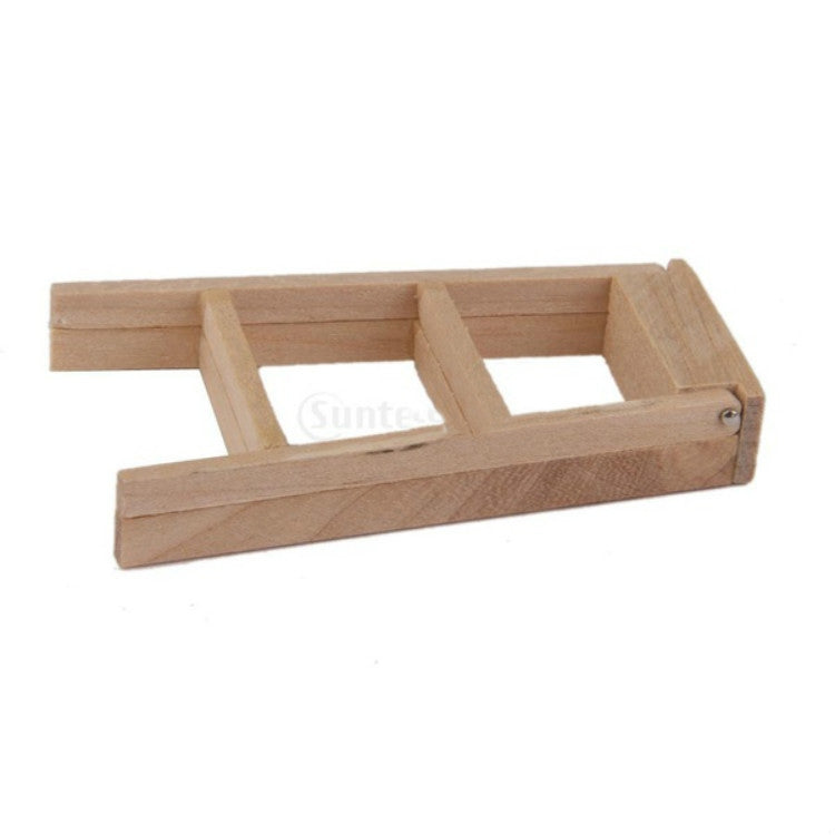 3 PCS 1:12 Casa de juguete Muebles en miniatura Escalera de madera, Wooden Ladder