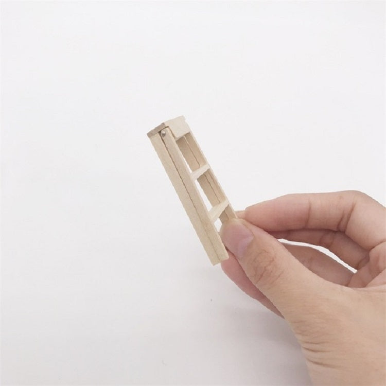 3 PCS 1:12 Casa de juguete Muebles en miniatura Escalera de madera, Wooden Ladder