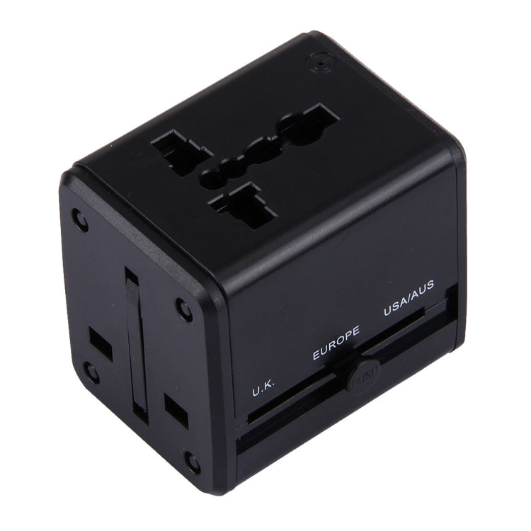 Adaptador de enchufes ocultables de viaje universal a nivel mundial con cargador de puertos USB duales incorporado para EE. UU., Reino Unido, Australia y UE