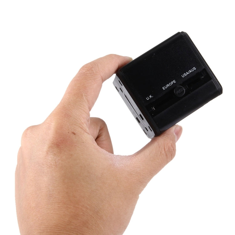 Adaptador de enchufes ocultables de viaje universal a nivel mundial con cargador de puertos USB duales incorporado para EE. UU., Reino Unido, Australia y UE