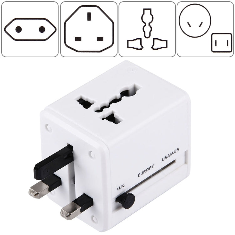 Adaptador de enchufes ocultables de viaje universal a nivel mundial con cargador de puertos USB duales incorporado para EE. UU., Reino Unido, Australia y UE