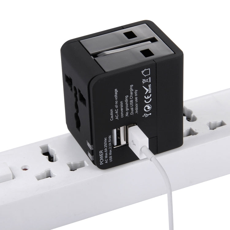 Adaptador de cargador de toma de corriente USB dual de 5V 2.1A, enchufe de Reino Unido / UE / EE. UU. / AU, 5V 2.1A