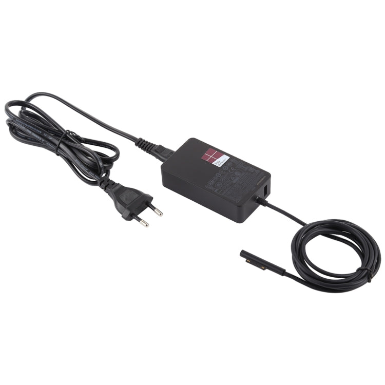 Fuente de alimentación del adaptador de CA de 44W 15V 2.58A para Microsoft Surface Pro 5 1796/1769, enchufe de la UE, EU Plug