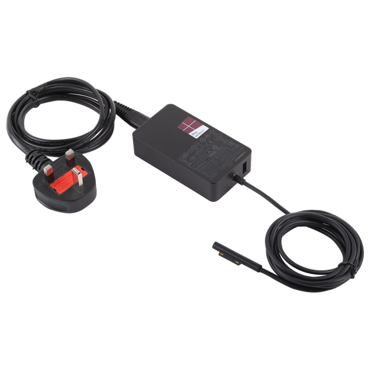 Fuente de alimentación del adaptador de CA de 44W 15V 2.58A para Microsoft Surface Pro 5 1796/1769, enchufe de Reino Unido, UK Plug