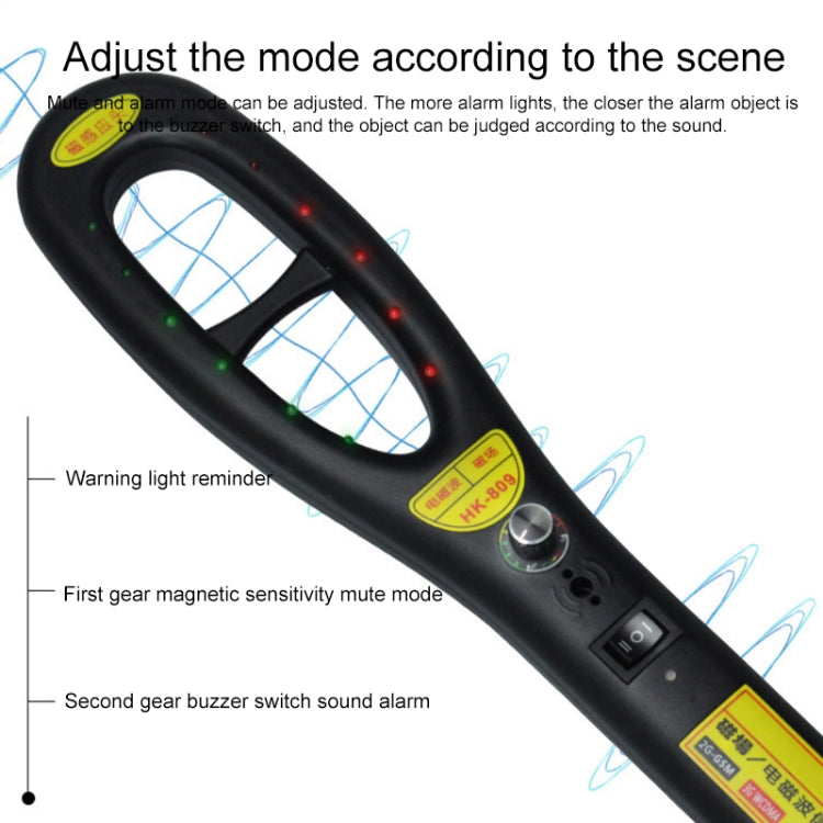 Detector de señal inalámbrico de onda electromagnética de campo magnético GPS de alta sensibilidad HK-809