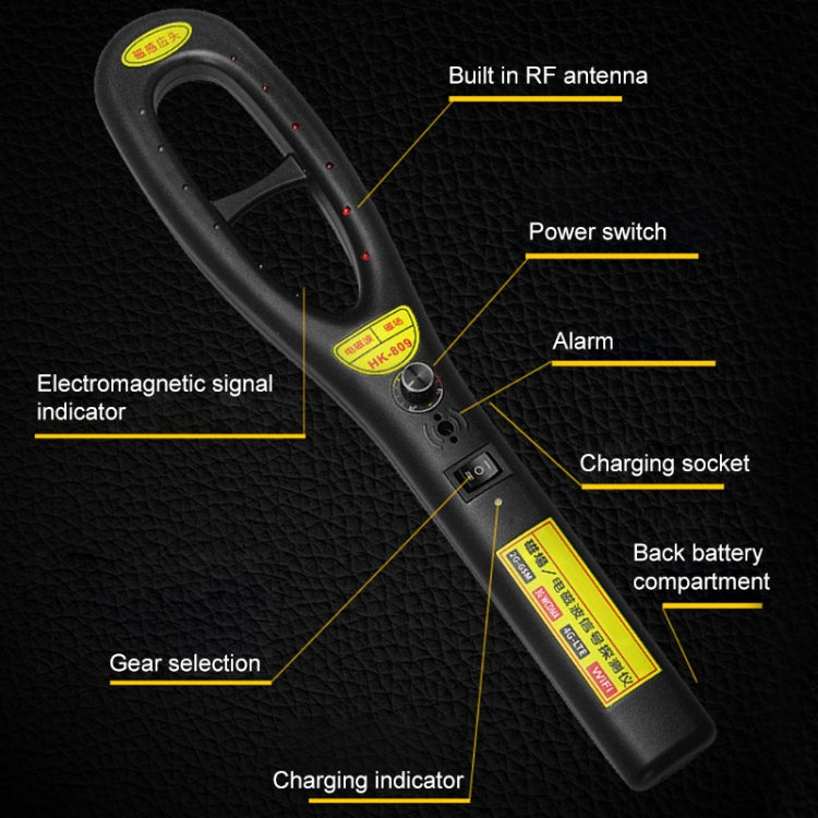 Detector de señal inalámbrico de onda electromagnética de campo magnético GPS de alta sensibilidad HK-809