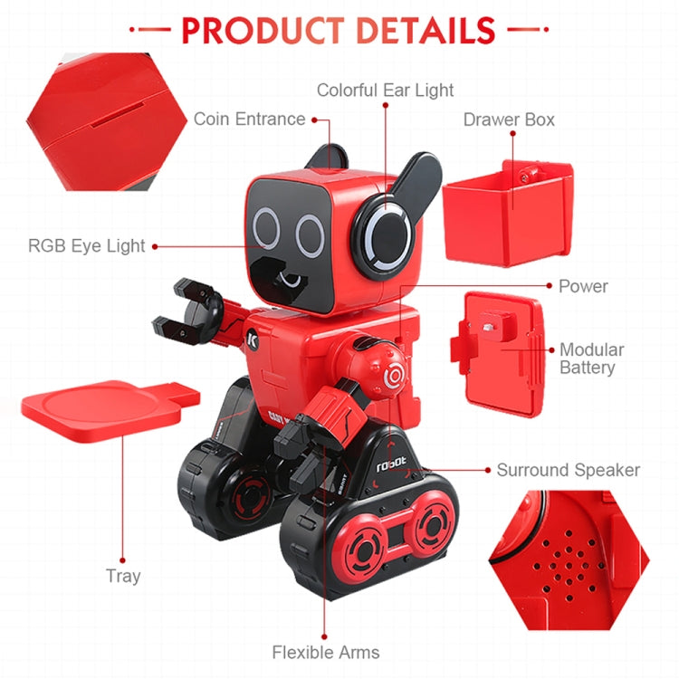 JJR/C R4 Cady Wile 2.4GHz Control remoto inteligente Robo-advisor Robots de administración de dinero Juguete con luz LED de colores, Distancia de control remoto: 15 m, Rango de edad: 8 años en adelante, R4