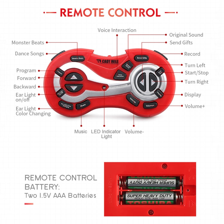 JJR/C R4 Cady Wile 2.4GHz Control remoto inteligente Robo-advisor Robots de administración de dinero Juguete con luz LED de colores, Distancia de control remoto: 15 m, Rango de edad: 8 años en adelante, R4
