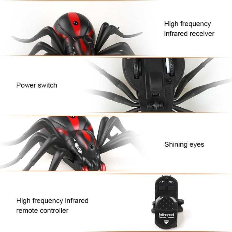Tricky Funny Toy Control remoto infrarrojo Scary Creepy Spider, Tamaño: 16 * 10 cm, Spider1