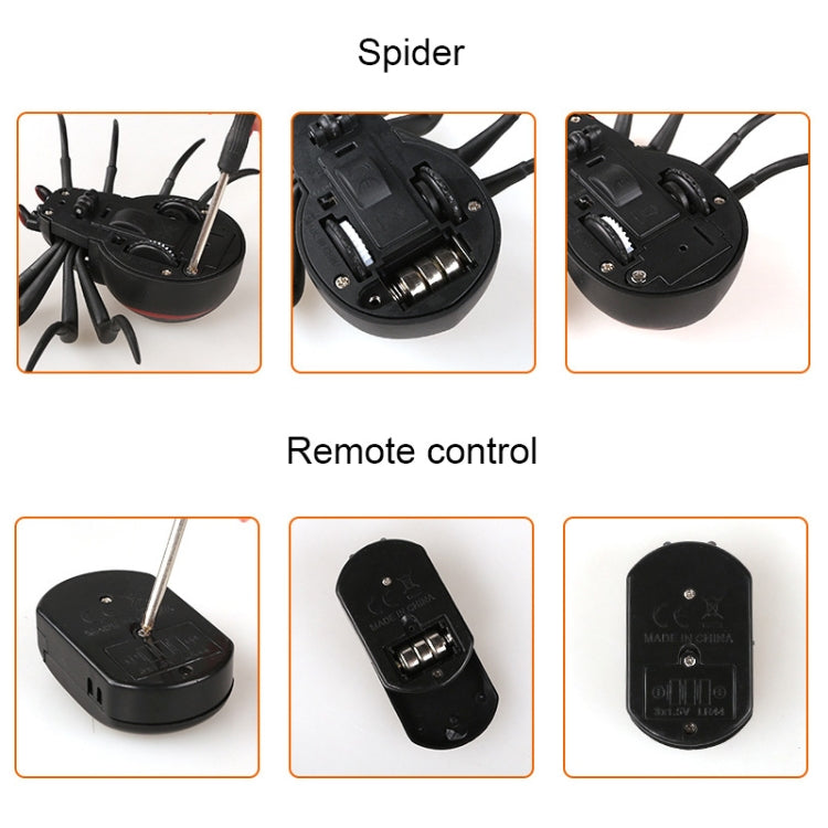Tricky Funny Toy Control remoto infrarrojo Scary Creepy Spider, Tamaño: 16 * 10 cm, Spider1