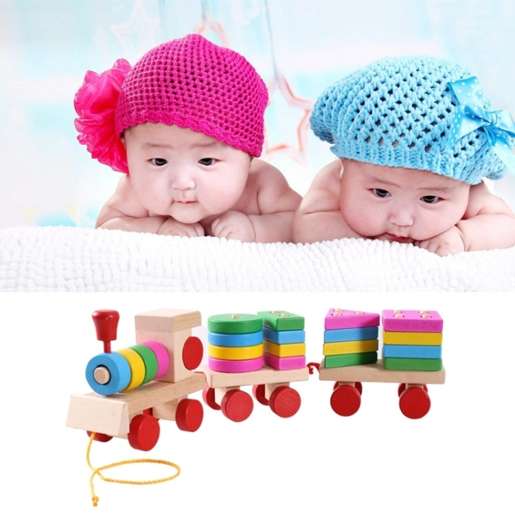 Juguete de bloques de construcción con forma de tren de madera Juguete de entrenamiento de aprendizaje temprano para bebés, Train Shape